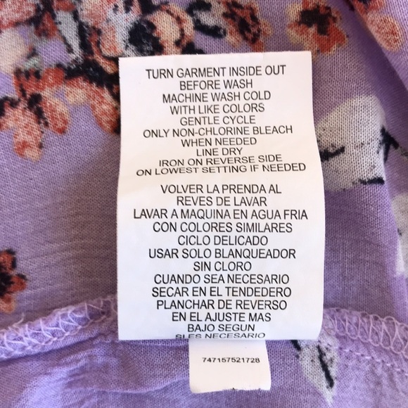 Rewind lilac floral print crop top, size M - Picture 8 of 8